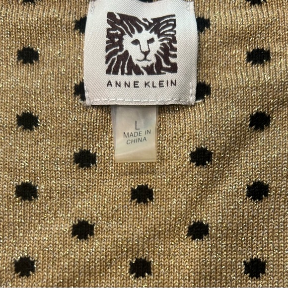 Anne Klein Black with Gold Sparkle Polka Dot Cardigan/Blazer - Picture 5 of 7